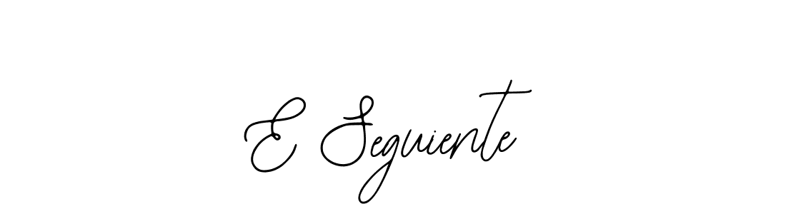 Also You can easily find your signature by using the search form. We will create E Seguiente name handwritten signature images for you free of cost using Bearetta-2O07w sign style. E Seguiente signature style 12 images and pictures png