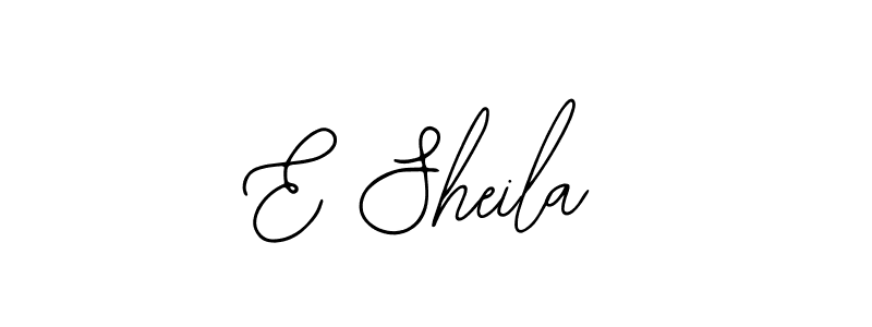 How to make E Sheila name signature. Use Bearetta-2O07w style for creating short signs online. This is the latest handwritten sign. E Sheila signature style 12 images and pictures png