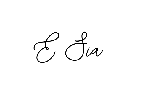 if you are searching for the best signature style for your name E Sia. so please give up your signature search. here we have designed multiple signature styles  using Bearetta-2O07w. E Sia signature style 12 images and pictures png