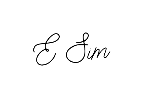 How to Draw E Sim signature style? Bearetta-2O07w is a latest design signature styles for name E Sim. E Sim signature style 12 images and pictures png