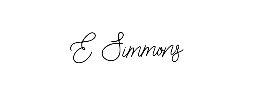 if you are searching for the best signature style for your name E Simmons. so please give up your signature search. here we have designed multiple signature styles  using Bearetta-2O07w. E Simmons signature style 12 images and pictures png
