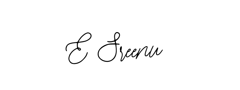 How to make E Sreenu name signature. Use Bearetta-2O07w style for creating short signs online. This is the latest handwritten sign. E Sreenu signature style 12 images and pictures png