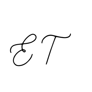 Design your own signature with our free online signature maker. With this signature software, you can create a handwritten (Bearetta-2O07w) signature for name E T. E T signature style 12 images and pictures png