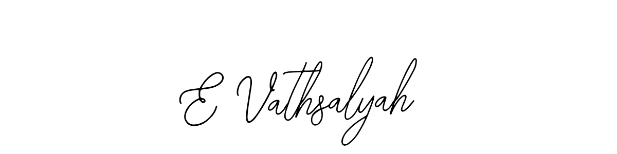 if you are searching for the best signature style for your name E Vathsalyah. so please give up your signature search. here we have designed multiple signature styles  using Bearetta-2O07w. E Vathsalyah signature style 12 images and pictures png