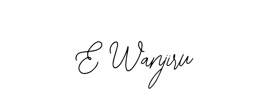 The best way (Bearetta-2O07w) to make a short signature is to pick only two or three words in your name. The name E Wanjiru include a total of six letters. For converting this name. E Wanjiru signature style 12 images and pictures png