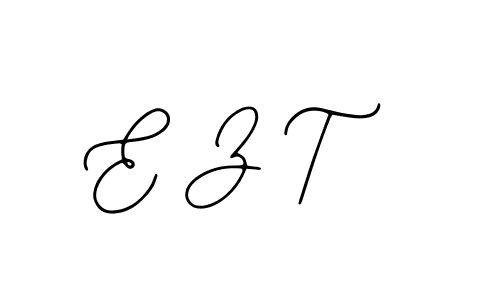 You should practise on your own different ways (Bearetta-2O07w) to write your name (E Z T) in signature. don't let someone else do it for you. E Z T signature style 12 images and pictures png