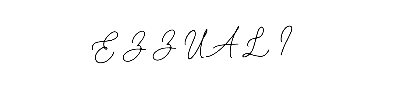 The best way (Bearetta-2O07w) to make a short signature is to pick only two or three words in your name. The name E Z Z U A L I include a total of six letters. For converting this name. E Z Z U A L I signature style 12 images and pictures png