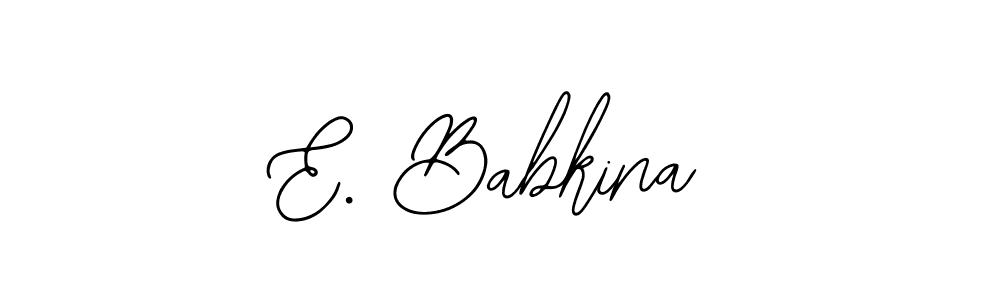 This is the best signature style for the E. Babkina name. Also you like these signature font (Bearetta-2O07w). Mix name signature. E. Babkina signature style 12 images and pictures png