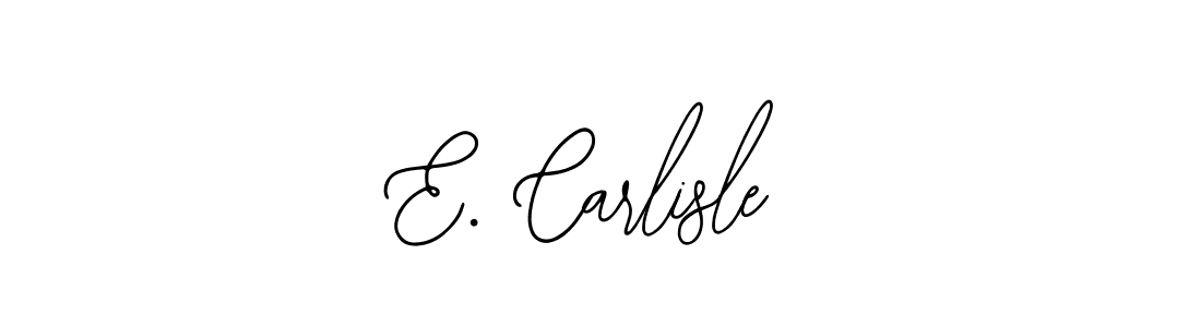 You should practise on your own different ways (Bearetta-2O07w) to write your name (E. Carlisle) in signature. don't let someone else do it for you. E. Carlisle signature style 12 images and pictures png