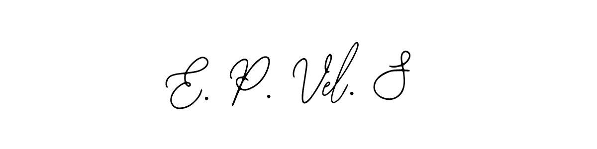 You should practise on your own different ways (Bearetta-2O07w) to write your name (E. P. Vel. S) in signature. don't let someone else do it for you. E. P. Vel. S signature style 12 images and pictures png