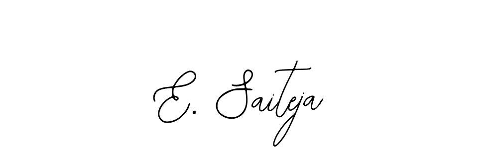 Design your own signature with our free online signature maker. With this signature software, you can create a handwritten (Bearetta-2O07w) signature for name E. Saiteja. E. Saiteja signature style 12 images and pictures png