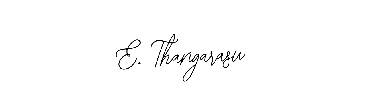 if you are searching for the best signature style for your name E. Thangarasu. so please give up your signature search. here we have designed multiple signature styles  using Bearetta-2O07w. E. Thangarasu signature style 12 images and pictures png