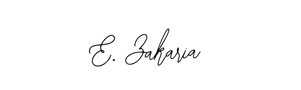 if you are searching for the best signature style for your name E. Zakaria. so please give up your signature search. here we have designed multiple signature styles  using Bearetta-2O07w. E. Zakaria signature style 12 images and pictures png