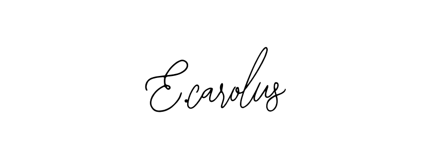 The best way (Bearetta-2O07w) to make a short signature is to pick only two or three words in your name. The name E.carolus include a total of six letters. For converting this name. E.carolus signature style 12 images and pictures png