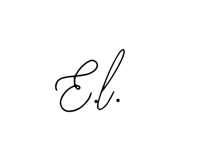 if you are searching for the best signature style for your name E.l.. so please give up your signature search. here we have designed multiple signature styles  using Bearetta-2O07w. E.l. signature style 12 images and pictures png