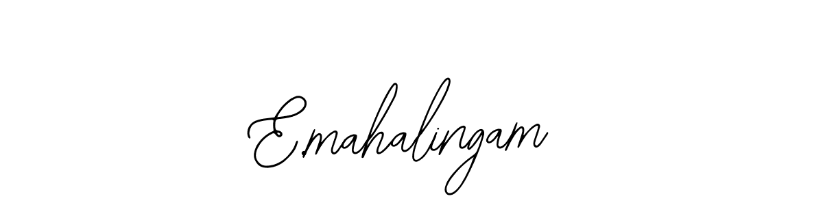 You should practise on your own different ways (Bearetta-2O07w) to write your name (E.mahalingam) in signature. don't let someone else do it for you. E.mahalingam signature style 12 images and pictures png