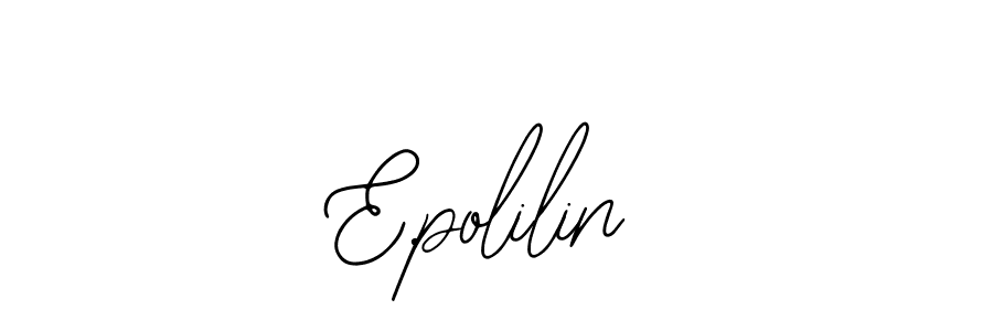 Make a beautiful signature design for name E.polilin. With this signature (Bearetta-2O07w) style, you can create a handwritten signature for free. E.polilin signature style 12 images and pictures png