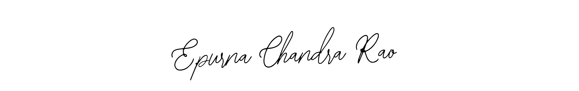 How to make E.purna Chandra Rao name signature. Use Bearetta-2O07w style for creating short signs online. This is the latest handwritten sign. E.purna Chandra Rao signature style 12 images and pictures png