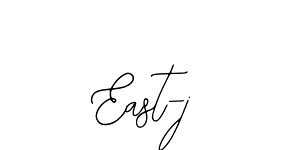 The best way (Bearetta-2O07w) to make a short signature is to pick only two or three words in your name. The name East-j include a total of six letters. For converting this name. East-j signature style 12 images and pictures png