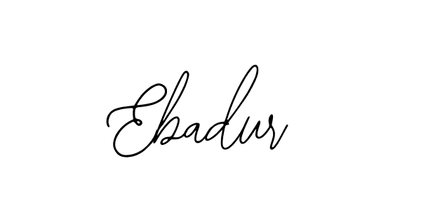 How to make Ebadur signature? Bearetta-2O07w is a professional autograph style. Create handwritten signature for Ebadur name. Ebadur signature style 12 images and pictures png