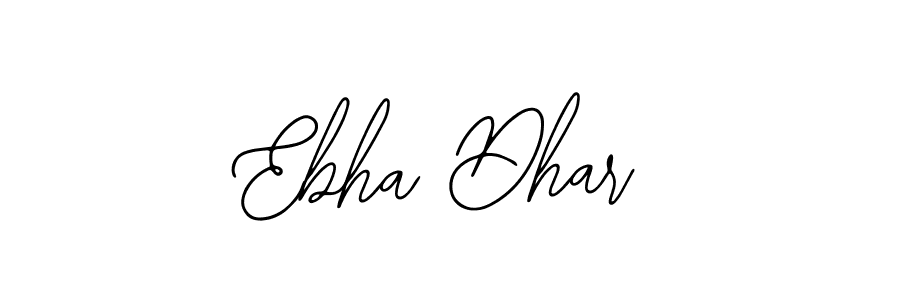 Use a signature maker to create a handwritten signature online. With this signature software, you can design (Bearetta-2O07w) your own signature for name Ebha Dhar. Ebha Dhar signature style 12 images and pictures png