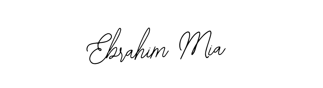 How to make Ebrahim Mia name signature. Use Bearetta-2O07w style for creating short signs online. This is the latest handwritten sign. Ebrahim Mia signature style 12 images and pictures png