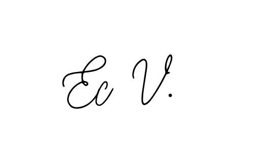 if you are searching for the best signature style for your name Ec V.. so please give up your signature search. here we have designed multiple signature styles  using Bearetta-2O07w. Ec V. signature style 12 images and pictures png