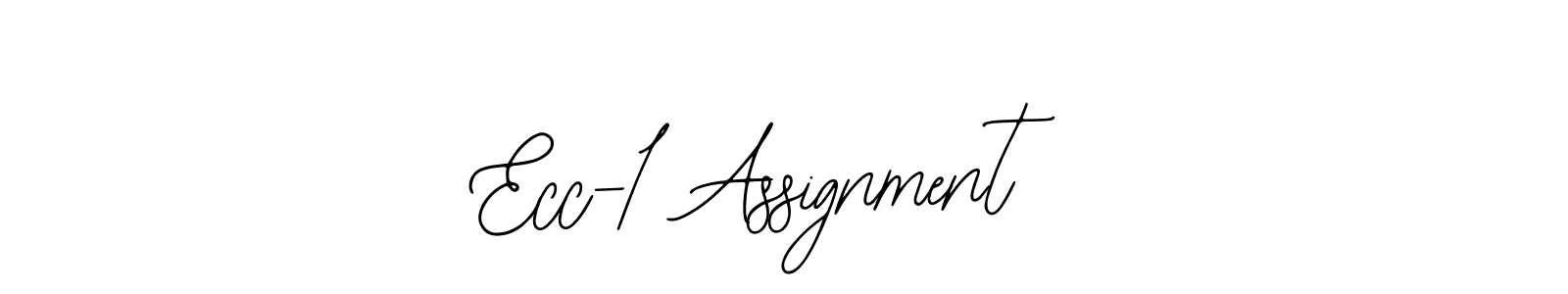 How to make Ecc-1 Assignment name signature. Use Bearetta-2O07w style for creating short signs online. This is the latest handwritten sign. Ecc-1 Assignment signature style 12 images and pictures png