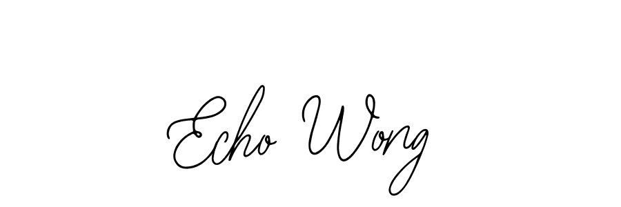 Use a signature maker to create a handwritten signature online. With this signature software, you can design (Bearetta-2O07w) your own signature for name Echo Wong. Echo Wong signature style 12 images and pictures png