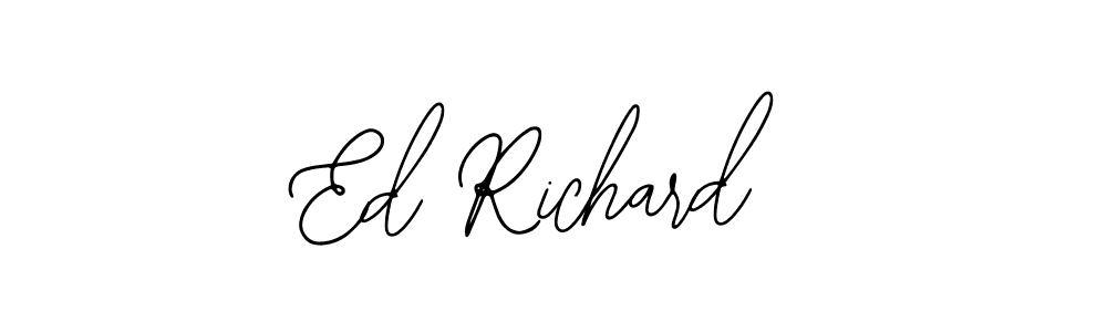 How to make Ed Richard name signature. Use Bearetta-2O07w style for creating short signs online. This is the latest handwritten sign. Ed Richard signature style 12 images and pictures png