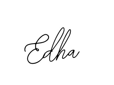 How to make Edha signature? Bearetta-2O07w is a professional autograph style. Create handwritten signature for Edha name. Edha signature style 12 images and pictures png