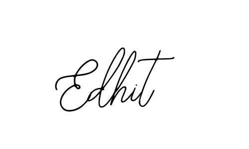 How to make Edhit name signature. Use Bearetta-2O07w style for creating short signs online. This is the latest handwritten sign. Edhit signature style 12 images and pictures png