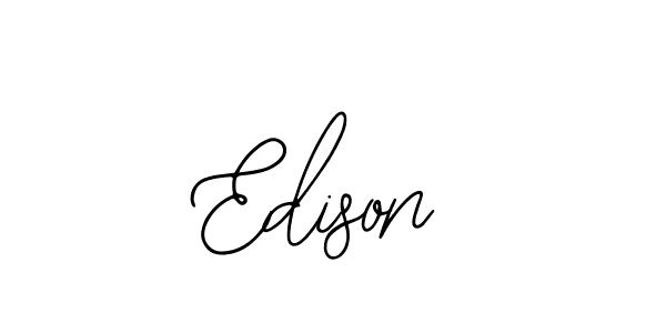 How to make Edison name signature. Use Bearetta-2O07w style for creating short signs online. This is the latest handwritten sign. Edison signature style 12 images and pictures png