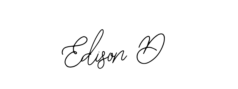 You should practise on your own different ways (Bearetta-2O07w) to write your name (Edison D) in signature. don't let someone else do it for you. Edison D signature style 12 images and pictures png