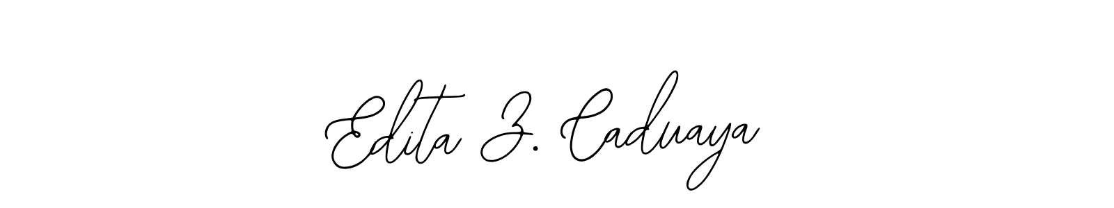 Use a signature maker to create a handwritten signature online. With this signature software, you can design (Bearetta-2O07w) your own signature for name Edita Z. Caduaya. Edita Z. Caduaya signature style 12 images and pictures png