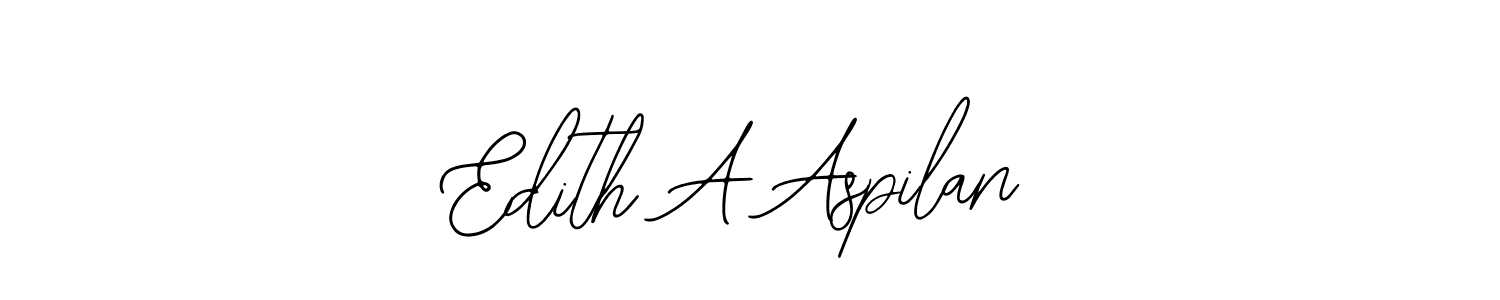 Bearetta-2O07w is a professional signature style that is perfect for those who want to add a touch of class to their signature. It is also a great choice for those who want to make their signature more unique. Get Edith A Aspilan name to fancy signature for free. Edith A Aspilan signature style 12 images and pictures png