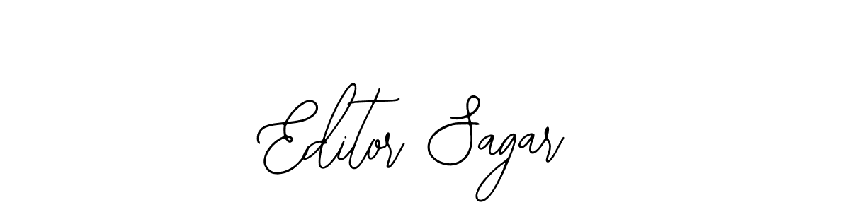 Also we have Editor Sagar name is the best signature style. Create professional handwritten signature collection using Bearetta-2O07w autograph style. Editor Sagar signature style 12 images and pictures png