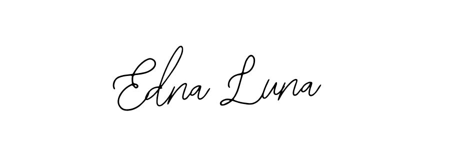 Similarly Bearetta-2O07w is the best handwritten signature design. Signature creator online .You can use it as an online autograph creator for name Edna Luna. Edna Luna signature style 12 images and pictures png