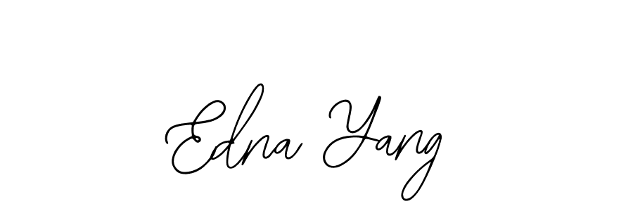 How to make Edna Yang name signature. Use Bearetta-2O07w style for creating short signs online. This is the latest handwritten sign. Edna Yang signature style 12 images and pictures png