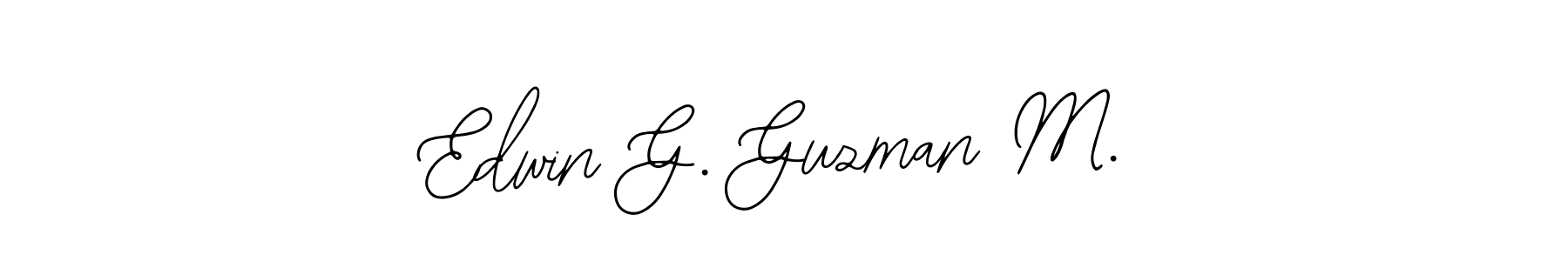 Make a beautiful signature design for name Edwin G. Guzman M.. With this signature (Bearetta-2O07w) style, you can create a handwritten signature for free. Edwin G. Guzman M. signature style 12 images and pictures png