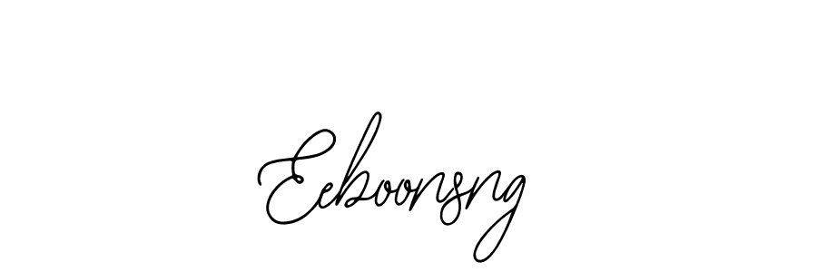 You should practise on your own different ways (Bearetta-2O07w) to write your name (Eeboonsng) in signature. don't let someone else do it for you. Eeboonsng signature style 12 images and pictures png