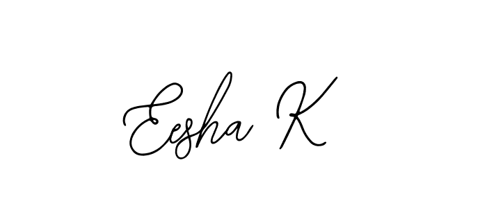 if you are searching for the best signature style for your name Eesha K. so please give up your signature search. here we have designed multiple signature styles  using Bearetta-2O07w. Eesha K signature style 12 images and pictures png