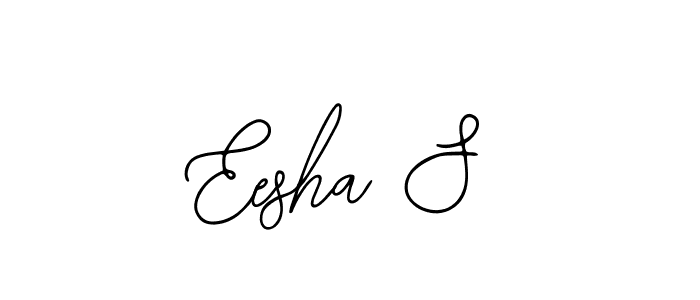 How to make Eesha S name signature. Use Bearetta-2O07w style for creating short signs online. This is the latest handwritten sign. Eesha S signature style 12 images and pictures png