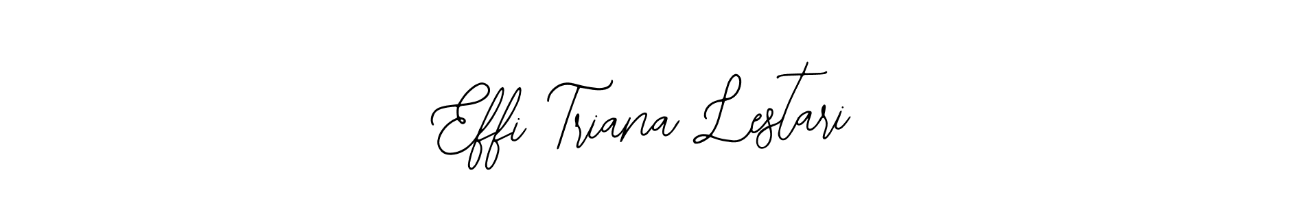 The best way (Bearetta-2O07w) to make a short signature is to pick only two or three words in your name. The name Effi Triana Lestari include a total of six letters. For converting this name. Effi Triana Lestari signature style 12 images and pictures png