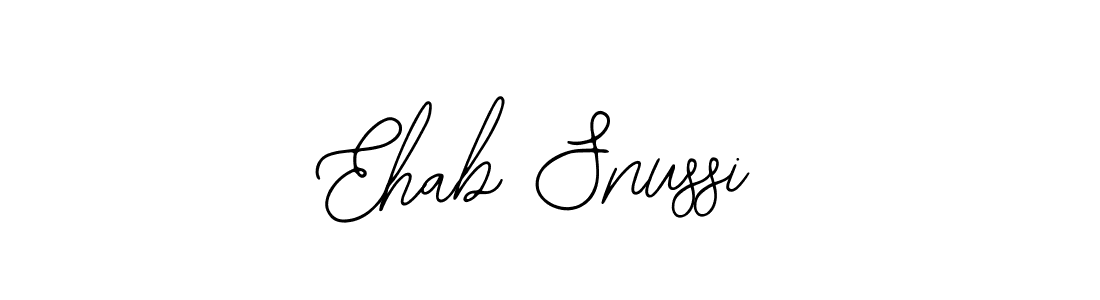 Also we have Ehab Snussi name is the best signature style. Create professional handwritten signature collection using Bearetta-2O07w autograph style. Ehab Snussi signature style 12 images and pictures png