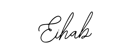 A modern signature idea for name Eihab using Bearetta-2O07w font. Clean strokes and elegant curves make it stand out instantly. Eihab signature style 12 images and pictures png