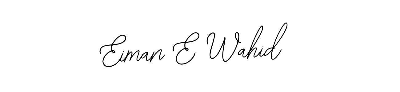 The best way (Bearetta-2O07w) to make a short signature is to pick only two or three words in your name. The name Eiman E Wahid include a total of six letters. For converting this name. Eiman E Wahid signature style 12 images and pictures png