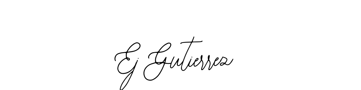 You should practise on your own different ways (Bearetta-2O07w) to write your name (Ej Gutierrez) in signature. don't let someone else do it for you. Ej Gutierrez signature style 12 images and pictures png