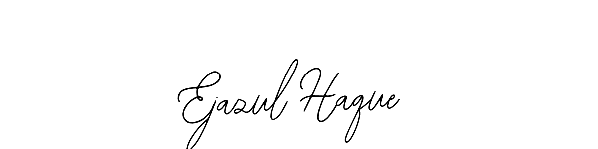 The best way (Bearetta-2O07w) to make a short signature is to pick only two or three words in your name. The name Ejazul Haque include a total of six letters. For converting this name. Ejazul Haque signature style 12 images and pictures png