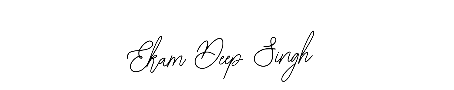 The best way (Bearetta-2O07w) to make a short signature is to pick only two or three words in your name. The name Ekam Deep Singh include a total of six letters. For converting this name. Ekam Deep Singh signature style 12 images and pictures png